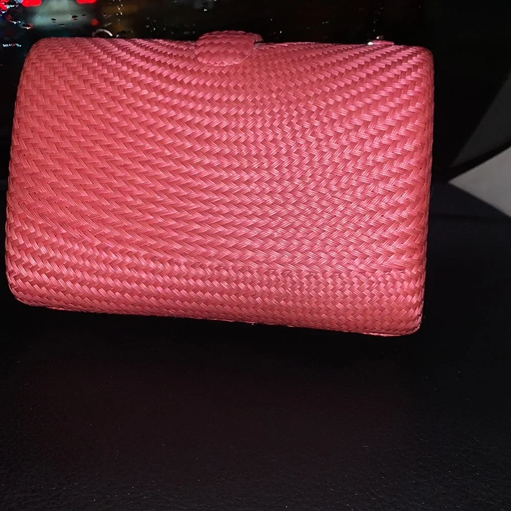 Donna Dixon Straw‎ Mini Bag With Metal Chain - Picture 5 of 11